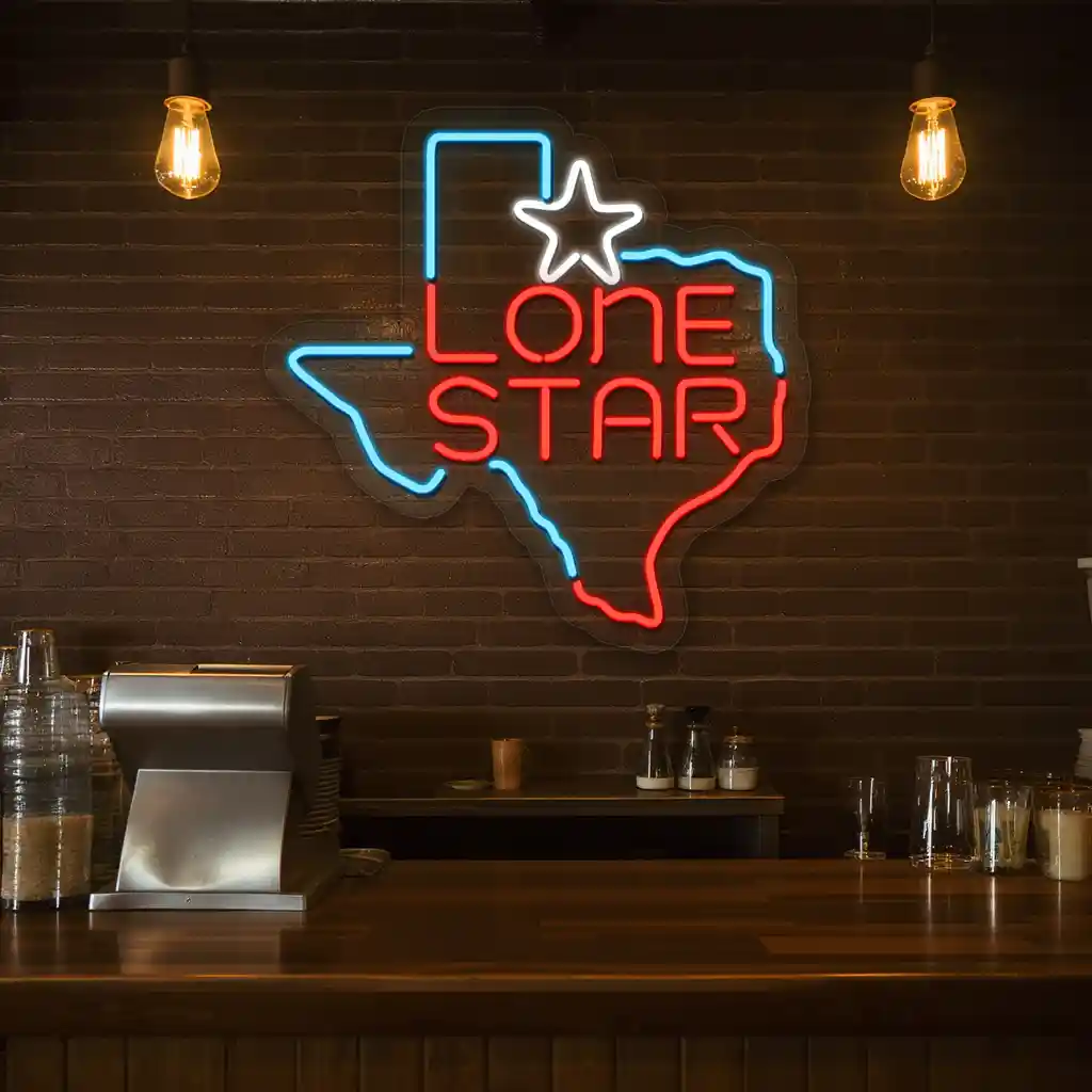 texas neon sign lone star state shape with vibrant colors 2 texas neon sign lone star state shape with vibrant colors 2