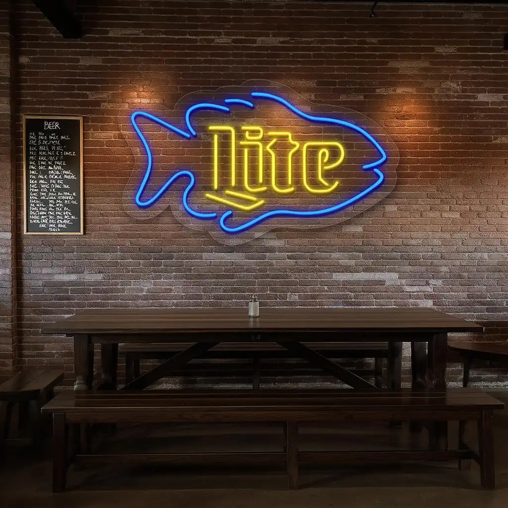 trendy neon fish sign for stylish home or business decor high quality trendy neon fish sign for stylish home or business decor high quality