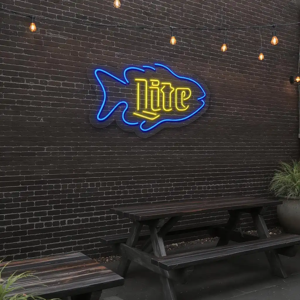 trendy neon fish sign for stylish home or business decor premium grade trendy neon fish sign for stylish home or business decor premium grade