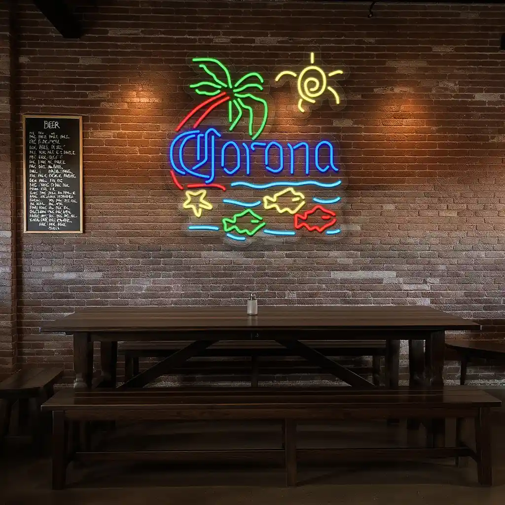 tropical neon signs beach vibes with palm sun and fish 3 tropical neon signs beach vibes with palm sun and fish 3