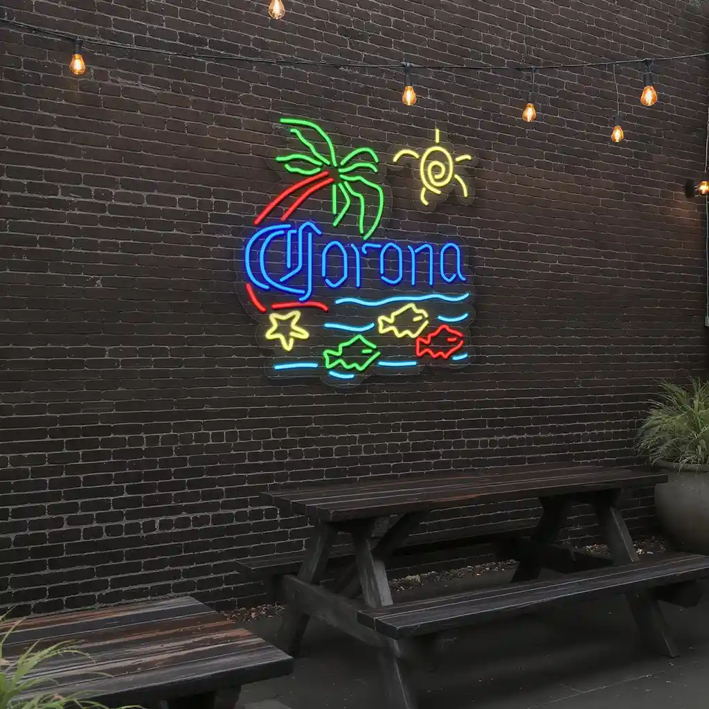 tropical neon signs beach vibes with palm sun and fish 6 tropical neon signs beach vibes with palm sun and fish 6