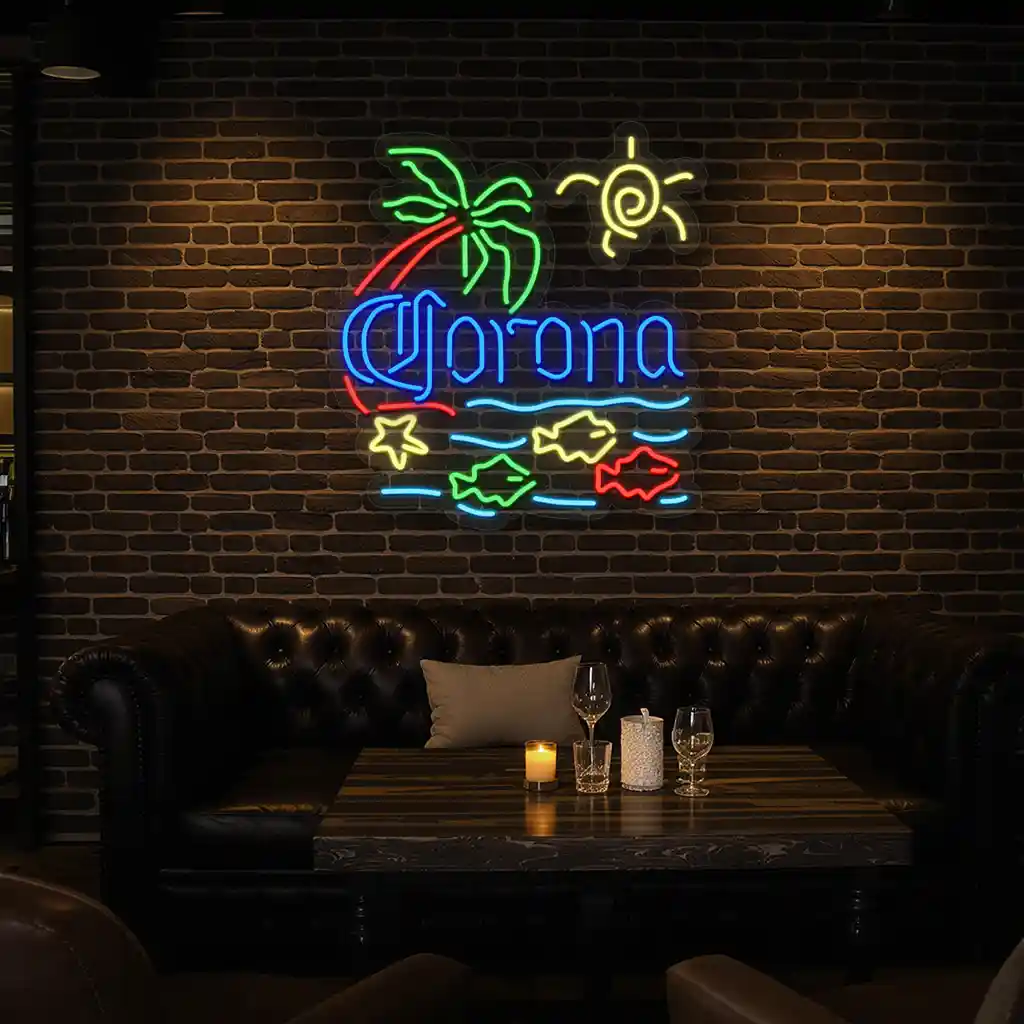 tropical neon signs beach vibes with palm sun and fish 7 tropical neon signs beach vibes with palm sun and fish 7