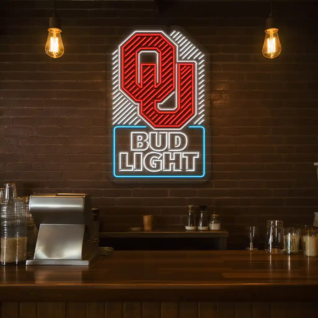 university themed bud light neon sign for bars fans 2 university themed bud light neon sign for bars fans 2