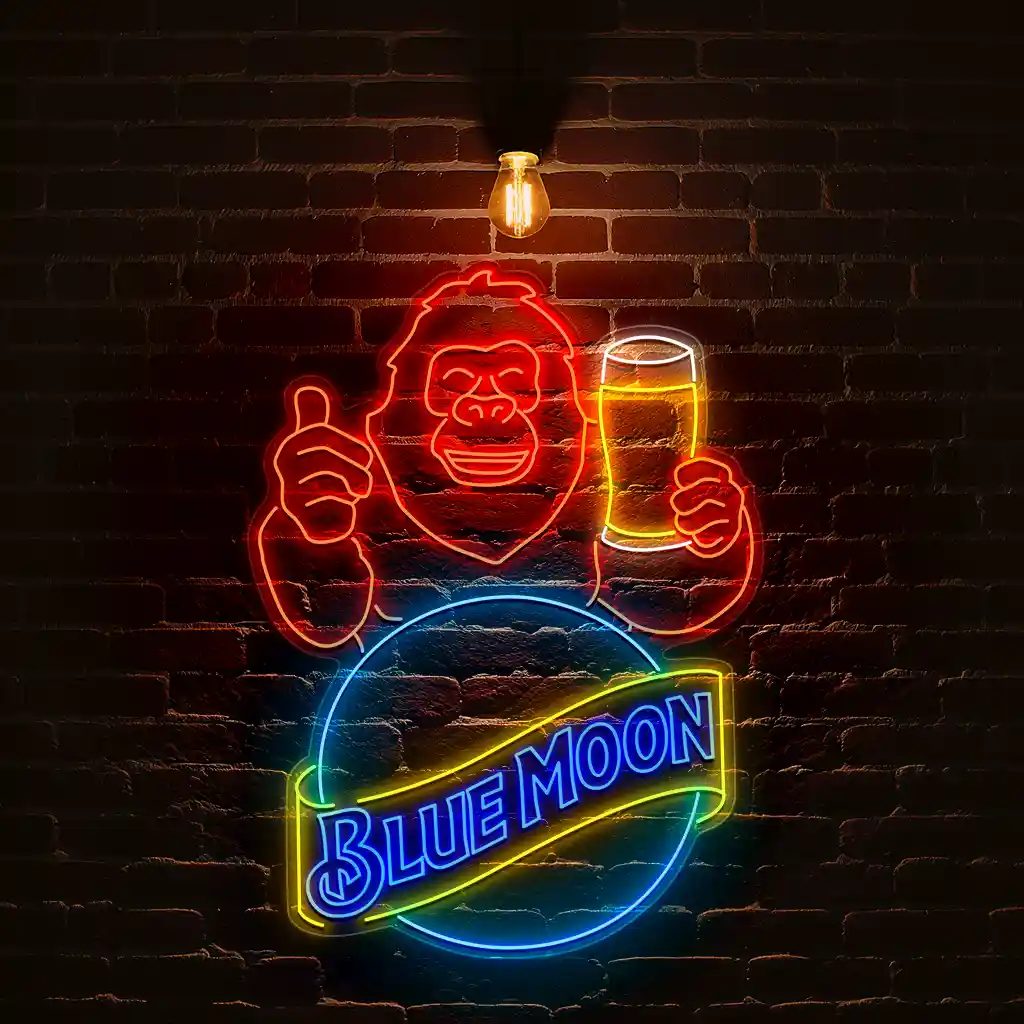 vibrant blue moon beer neon sign perfect for your bar decor best selling vibrant blue moon beer neon sign perfect for your bar decor best selling