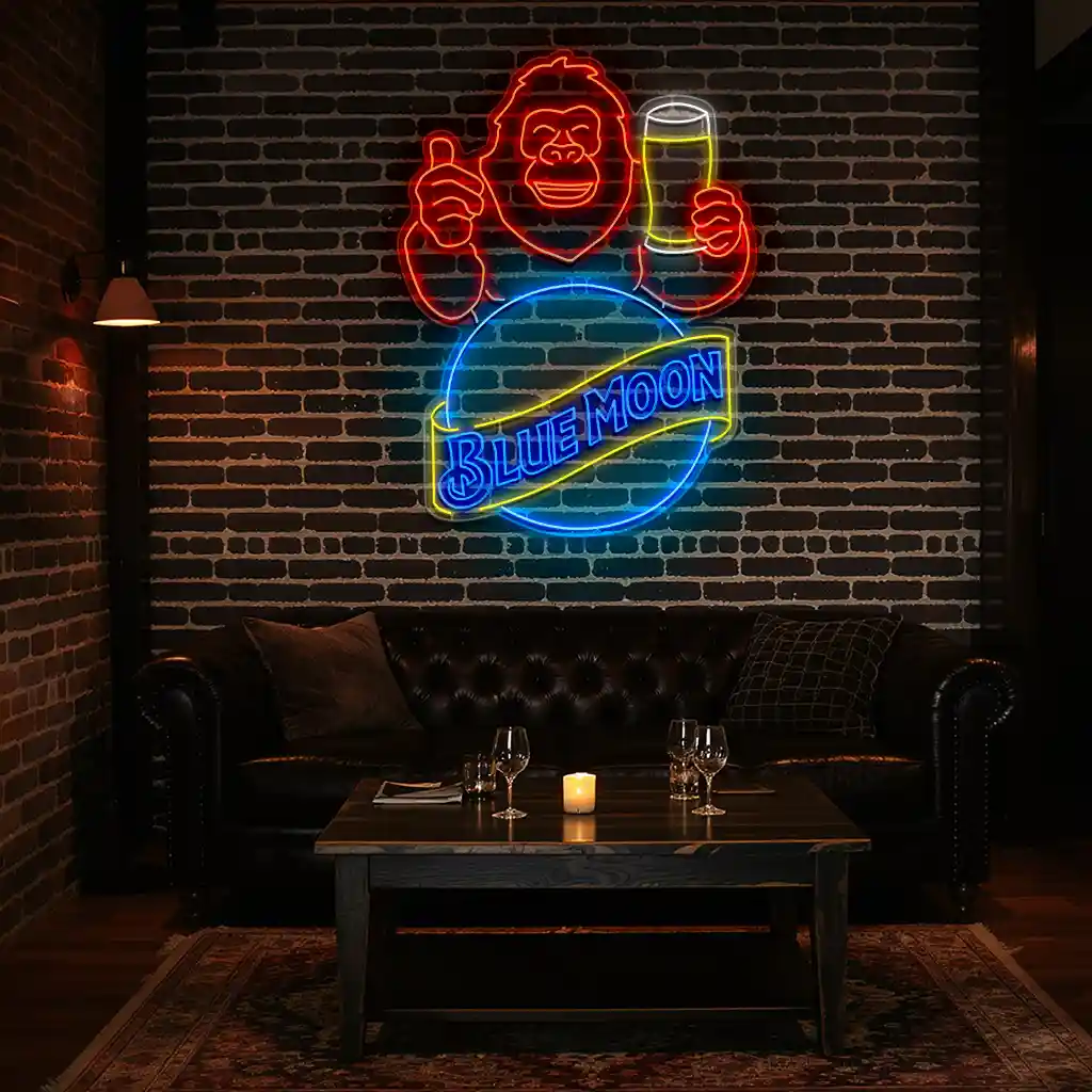 vibrant blue moon beer neon sign perfect for your bar decor high quality vibrant blue moon beer neon sign perfect for your bar decor high quality