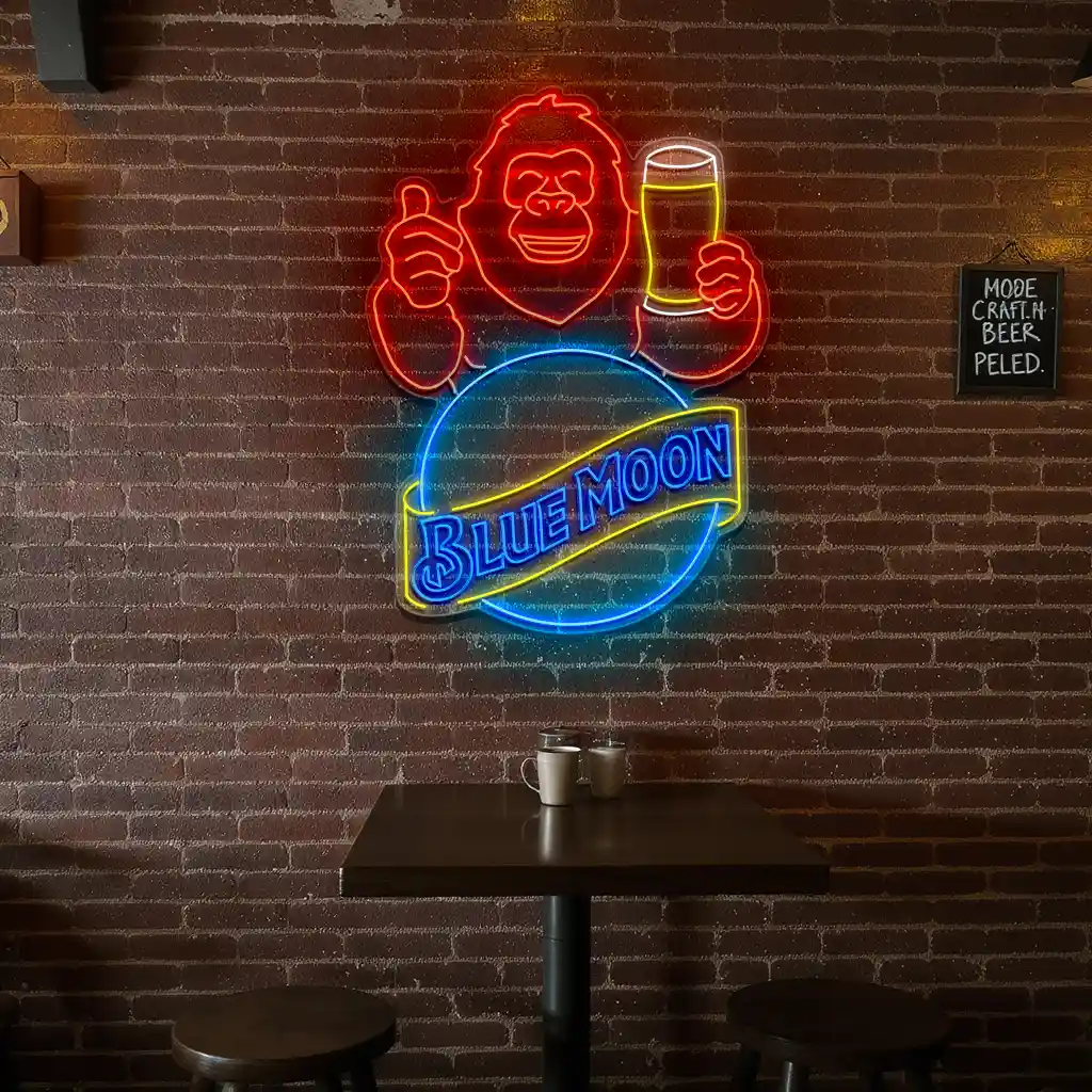 vibrant blue moon beer neon sign perfect for your bar decor new arrival vibrant blue moon beer neon sign perfect for your bar decor new arrival