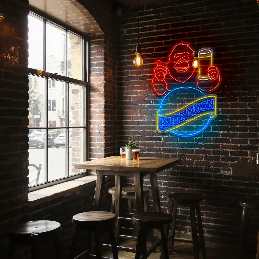 vibrant blue moon beer neon sign perfect for your bar decor premium grade vibrant blue moon beer neon sign perfect for your bar decor premium grade