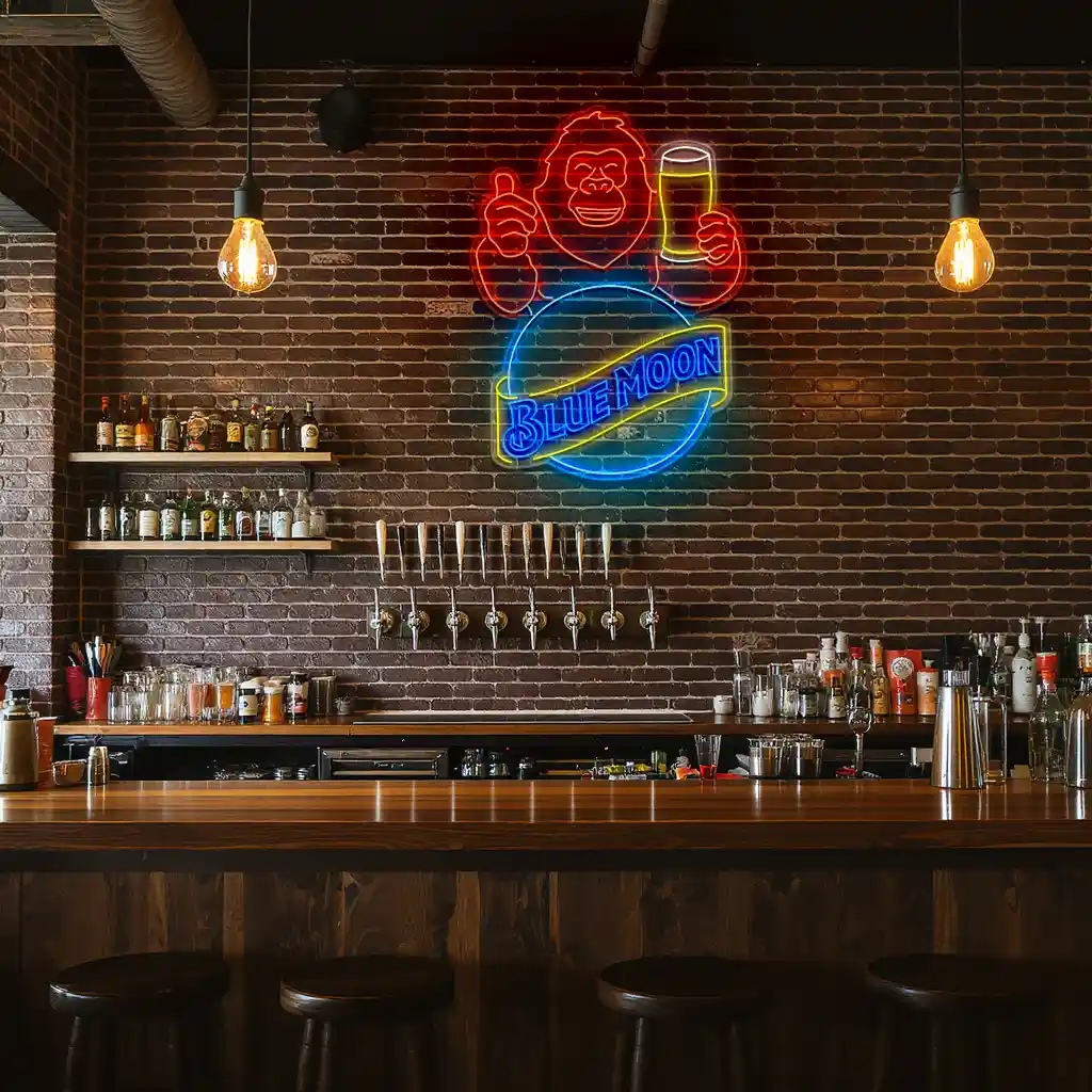 vibrant blue moon beer neon sign perfect for your bar decor trendy vibrant blue moon beer neon sign perfect for your bar decor trendy
