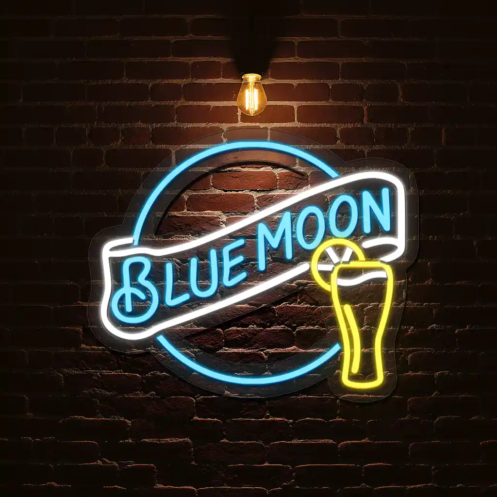 vibrant blue moon neon sign stylish bar decor for any space best selling vibrant blue moon neon sign stylish bar decor for any space best selling