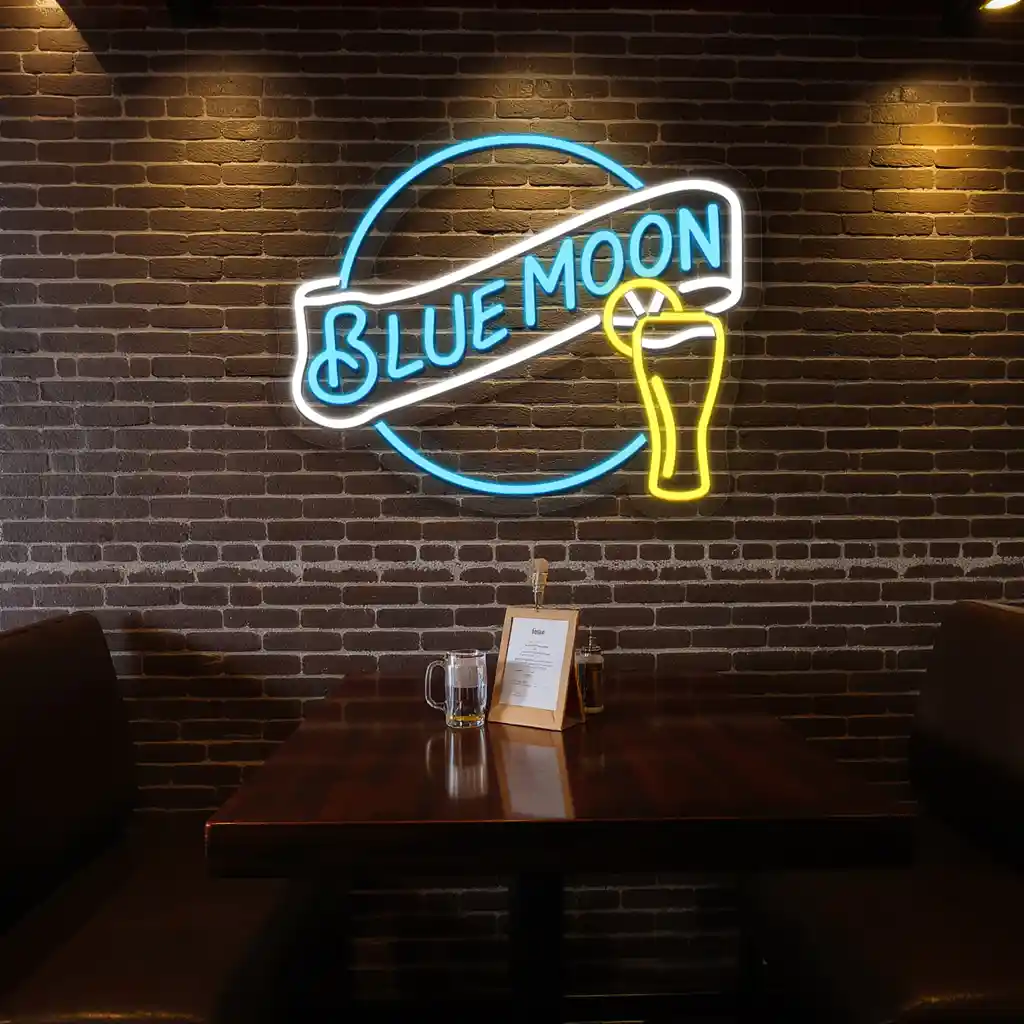 vibrant blue moon neon sign stylish bar decor for any space latest model vibrant blue moon neon sign stylish bar decor for any space latest model