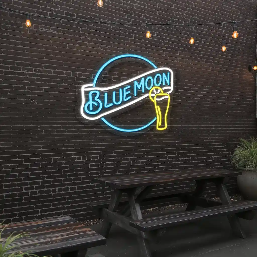 vibrant blue moon neon sign stylish bar decor for any space new arrival vibrant blue moon neon sign stylish bar decor for any space new arrival
