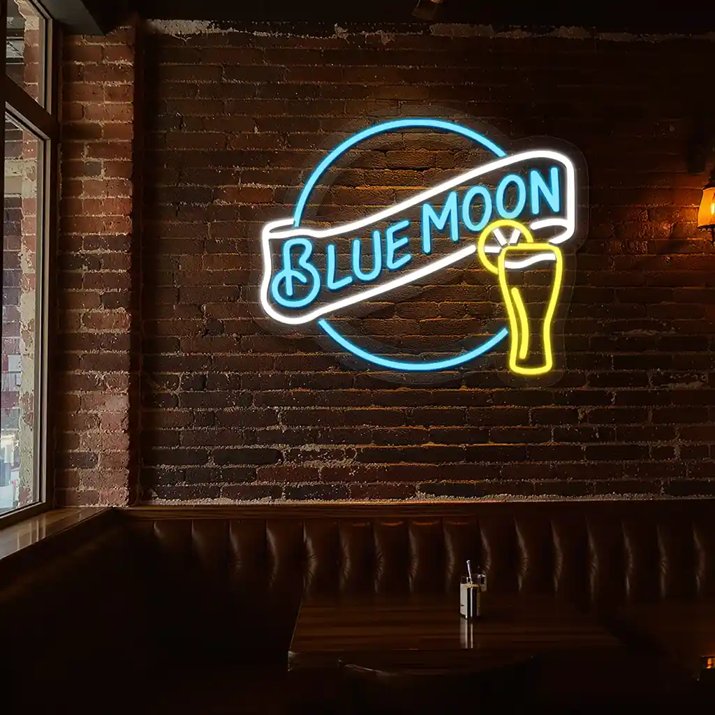 vibrant blue moon neon sign stylish bar decor for any space top rated vibrant blue moon neon sign stylish bar decor for any space top rated