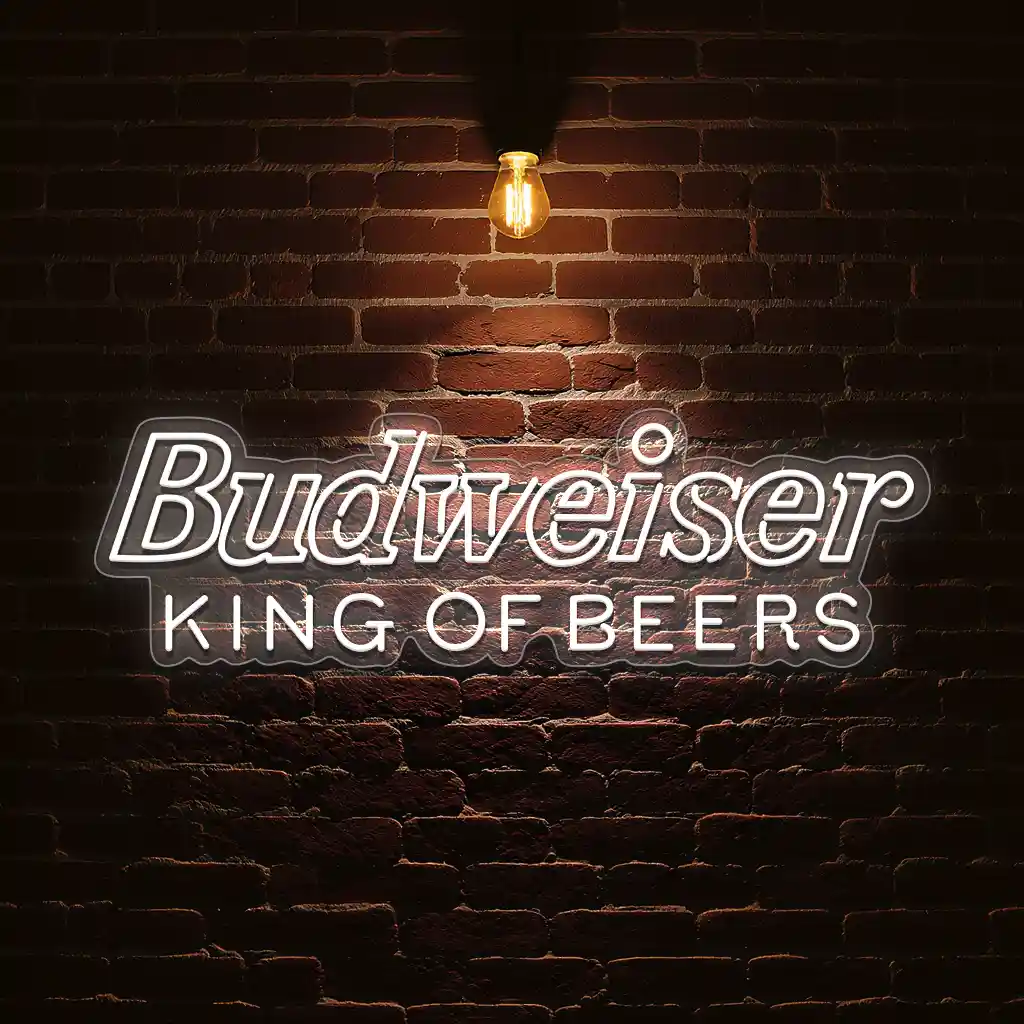 vibrant budweiser neon sign king of beers aesthetic decor 5 vibrant budweiser neon sign king of beers aesthetic decor 5