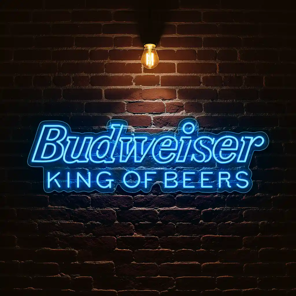 vibrant budweiser neon sign king of beers aesthetic decor 7 vibrant budweiser neon sign king of beers aesthetic decor 7
