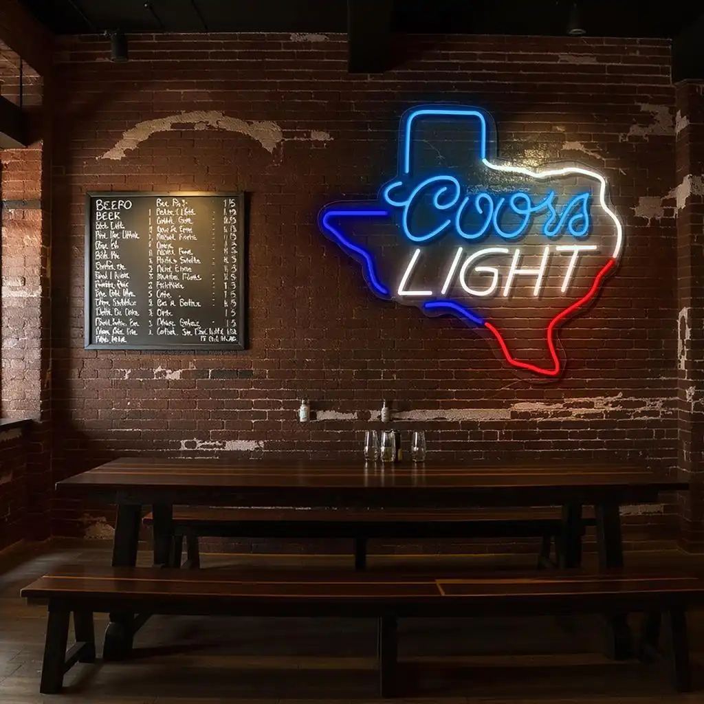 vibrant coors light neon sign in texas shape for home bar decor high quality vibrant coors light neon sign in texas shape for home bar decor high quality