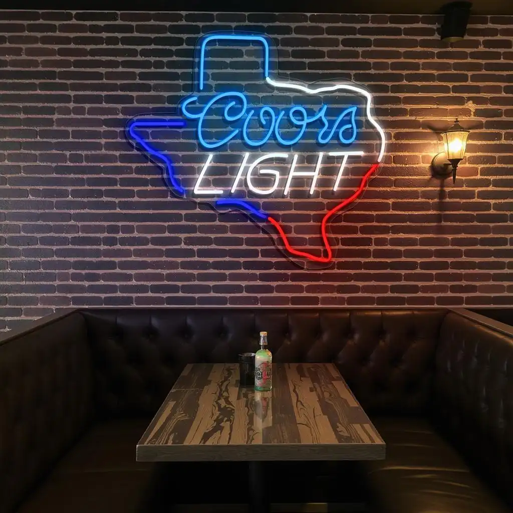vibrant coors light neon sign in texas shape for home bar decor latest model vibrant coors light neon sign in texas shape for home bar decor latest model
