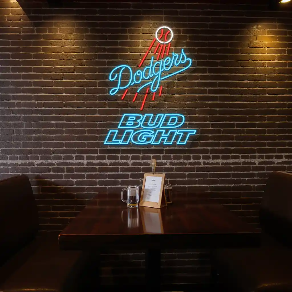 vibrant dodgers and bud light neon signs for man cave decor 4 vibrant dodgers and bud light neon signs for man cave decor 4