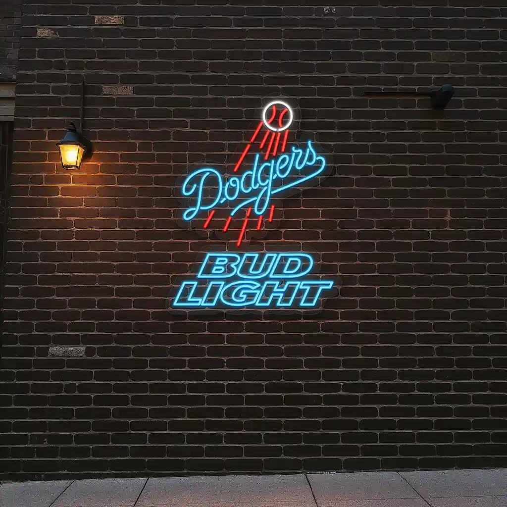 vibrant dodgers and bud light neon signs for man cave decor 5 vibrant dodgers and bud light neon signs for man cave decor 5