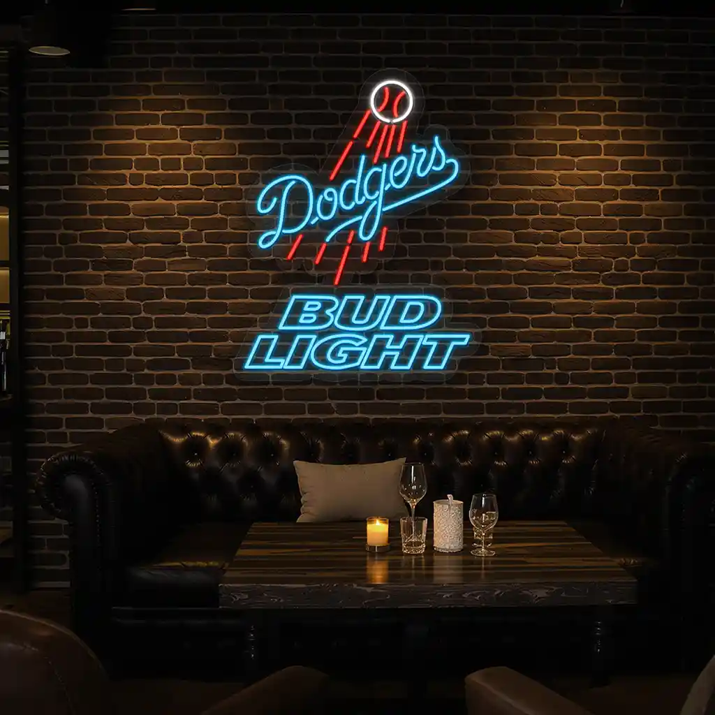 vibrant dodgers and bud light neon signs for man cave decor 7 vibrant dodgers and bud light neon signs for man cave decor 7