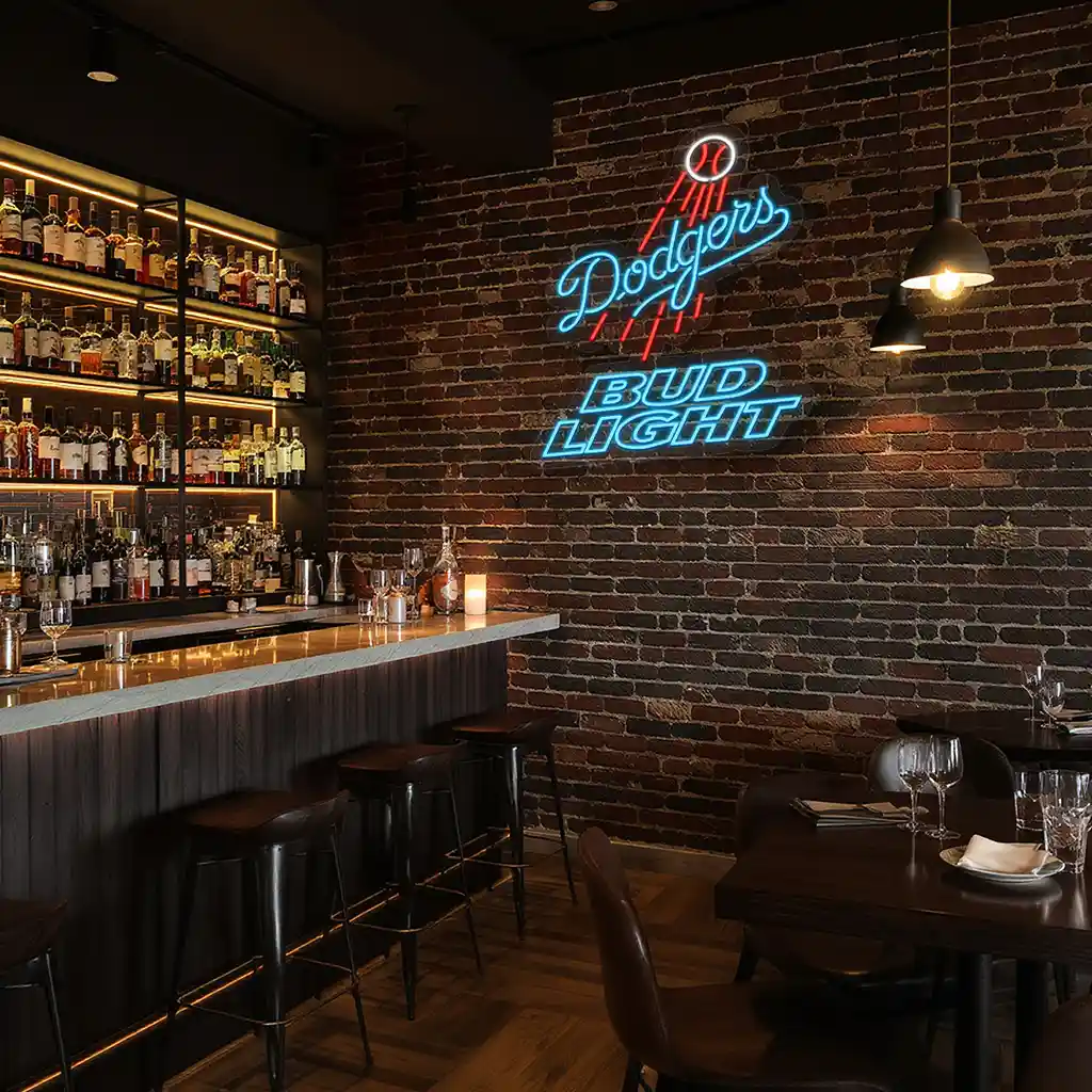 vibrant dodgers and bud light neon signs for man cave decor 8 vibrant dodgers and bud light neon signs for man cave decor 8