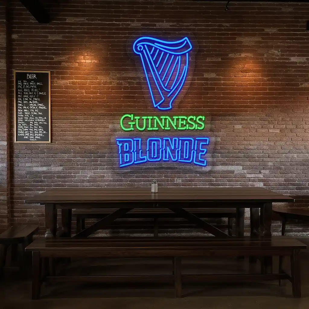 vibrant guinness blonde neon sign perfect for bar decor high quality vibrant guinness blonde neon sign perfect for bar decor high quality