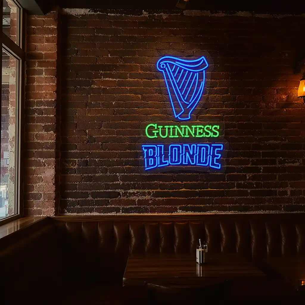 vibrant guinness blonde neon sign perfect for bar decor trendy vibrant guinness blonde neon sign perfect for bar decor trendy