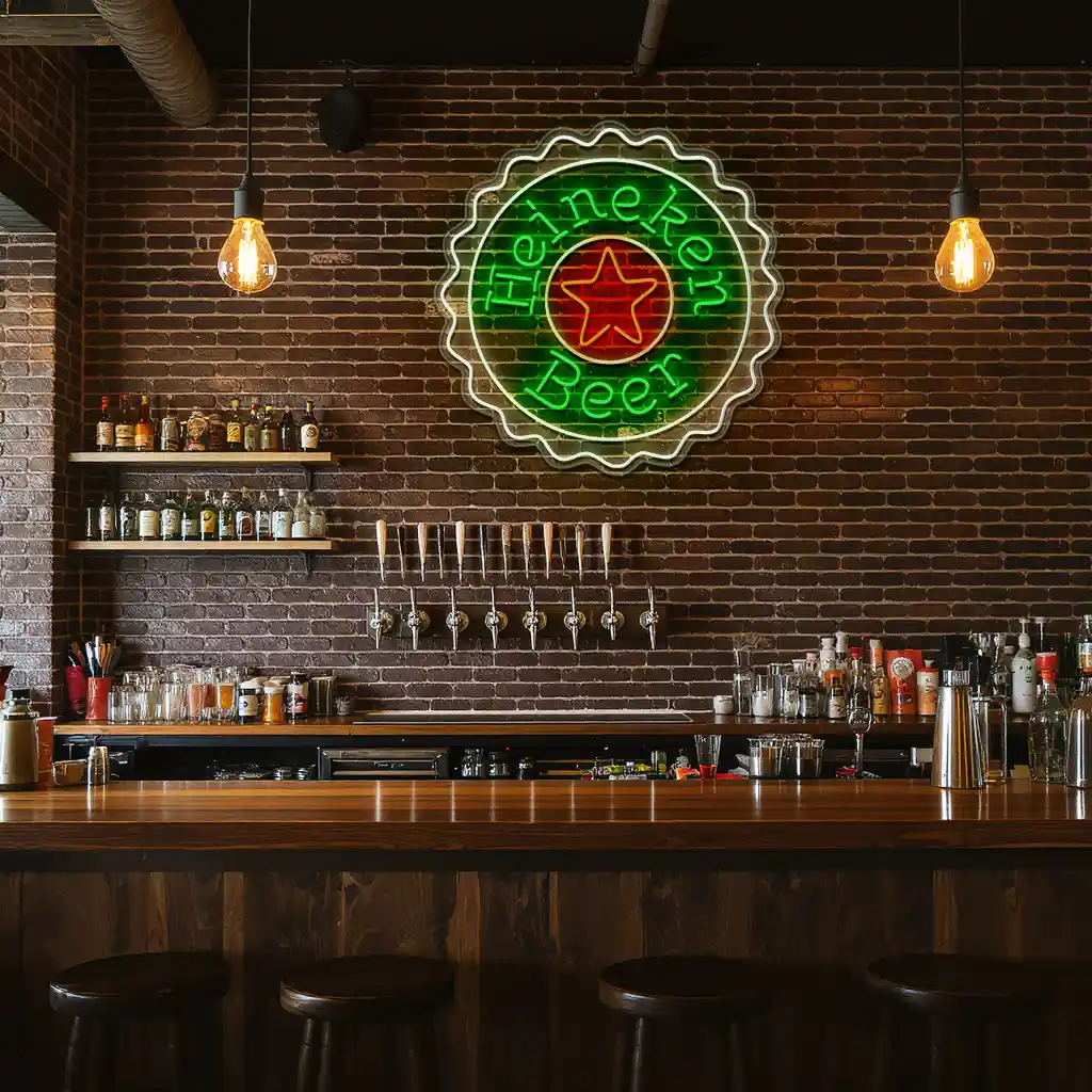 vibrant heineken neon sign perfect for bars and home decor trendy vibrant heineken neon sign perfect for bars and home decor trendy