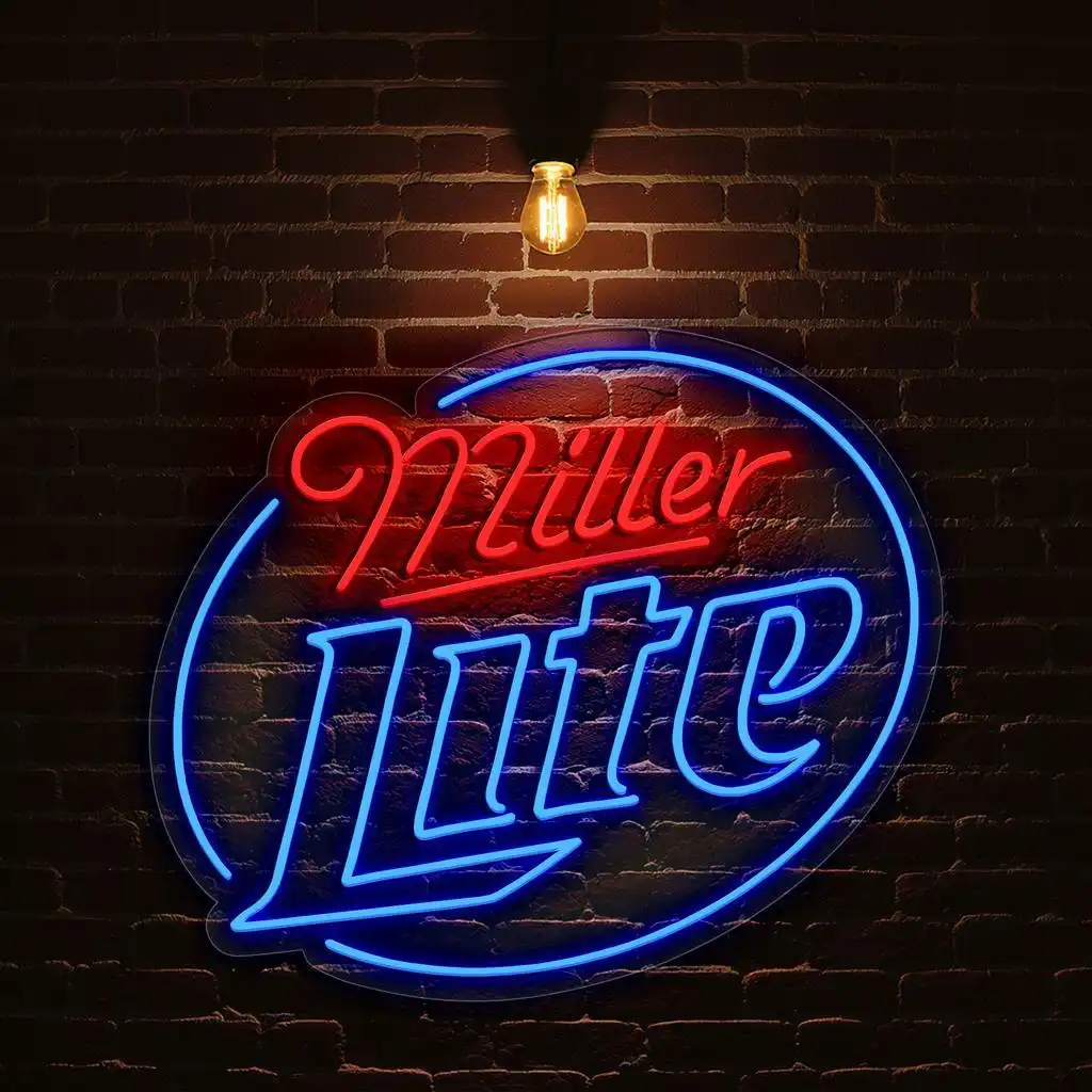 vibrant miller lite neon sign perfect bar decor ambiance best selling vibrant miller lite neon sign perfect bar decor ambiance best selling