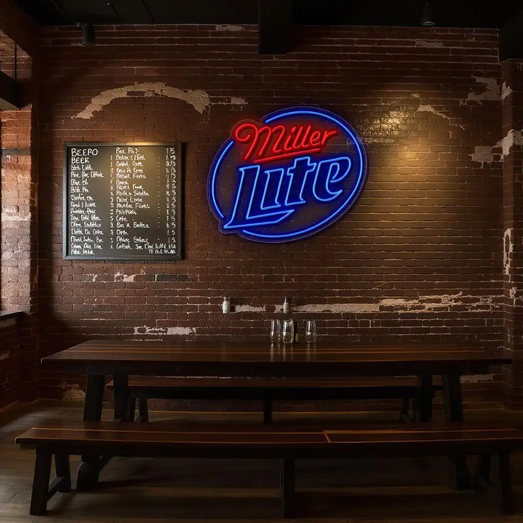 vibrant miller lite neon sign perfect bar decor ambiance latest model vibrant miller lite neon sign perfect bar decor ambiance latest model