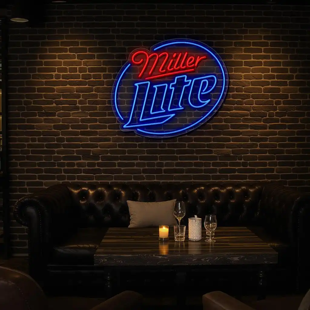 vibrant miller lite neon sign perfect bar decor ambiance premium grade vibrant miller lite neon sign perfect bar decor ambiance premium grade