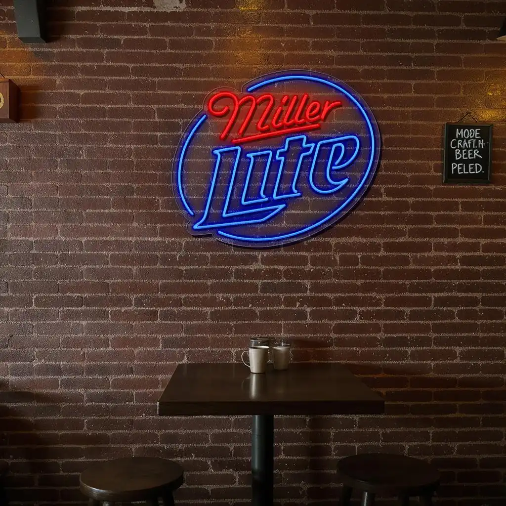 vibrant miller lite neon sign perfect bar decor ambiance top rated vibrant miller lite neon sign perfect bar decor ambiance top rated