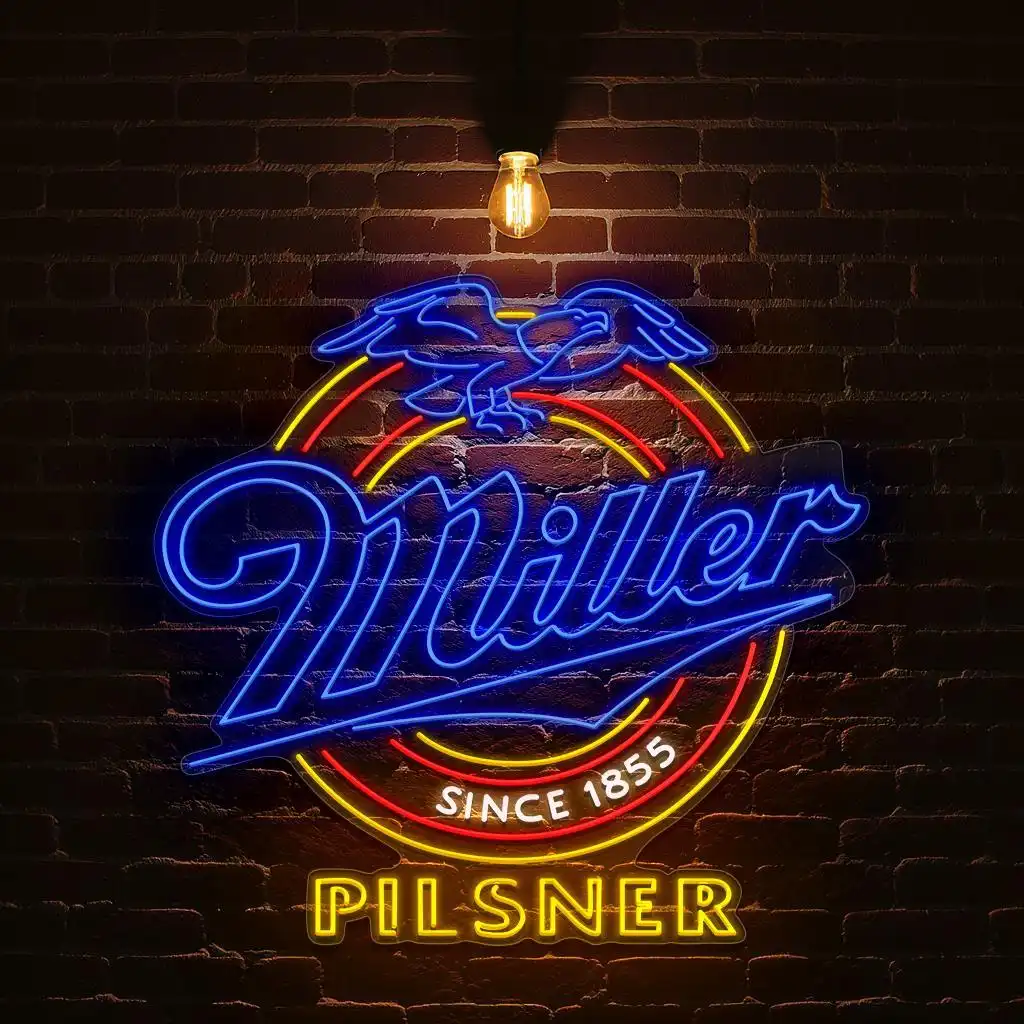 vibrant miller pilsner neon sign perfect for retro decor lovers best selling vibrant miller pilsner neon sign perfect for retro decor lovers best selling