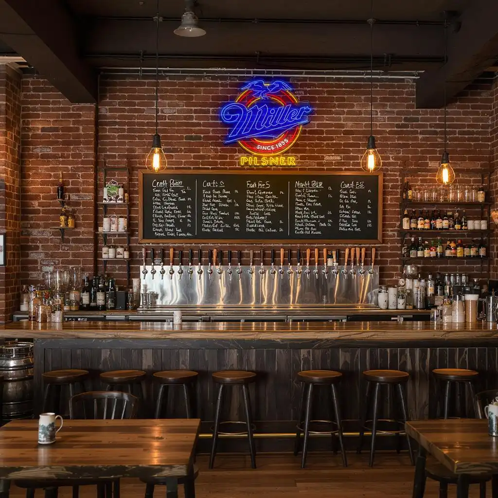 vibrant miller pilsner neon sign perfect for retro decor lovers new arrival vibrant miller pilsner neon sign perfect for retro decor lovers new arrival