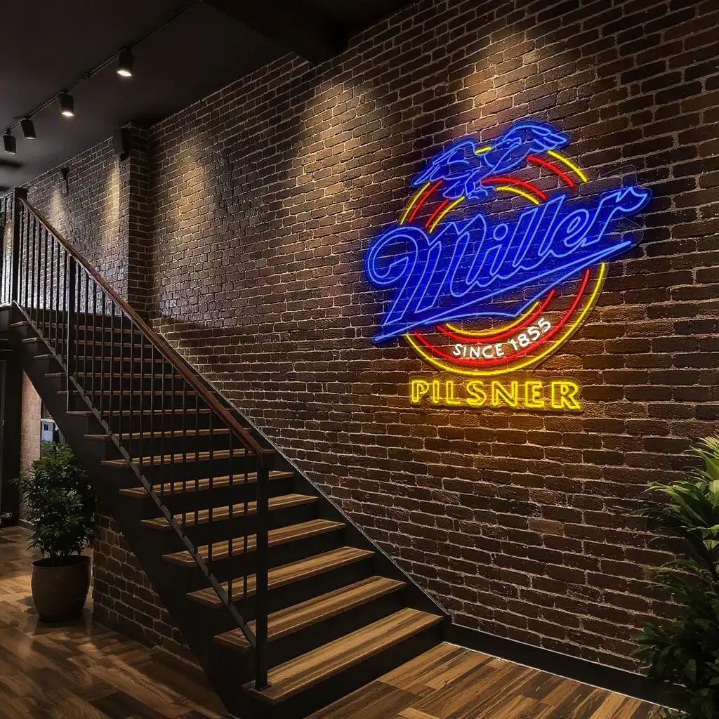 vibrant miller pilsner neon sign perfect for retro decor lovers premium grade vibrant miller pilsner neon sign perfect for retro decor lovers premium grade