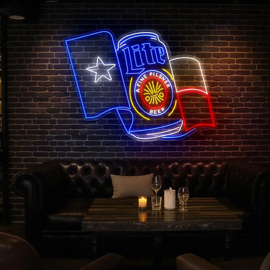 vibrant neon beer sign inspired by texas culture and craftsmanship high quality vibrant neon beer sign inspired by texas culture and craftsmanship high quality
