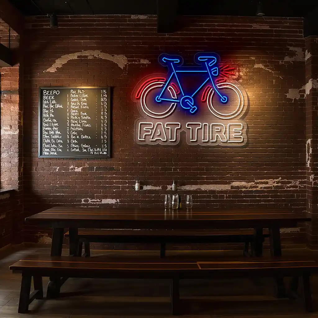 vibrant neon bicycle sign for fat tire lovers and enthusiasts latest model vibrant neon bicycle sign for fat tire lovers and enthusiasts latest model