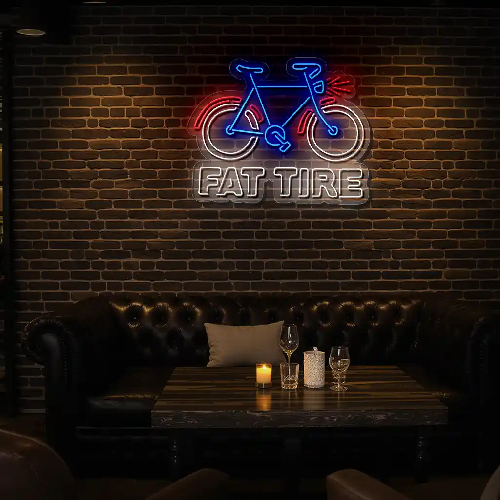 vibrant neon bicycle sign for fat tire lovers and enthusiasts premium grade vibrant neon bicycle sign for fat tire lovers and enthusiasts premium grade