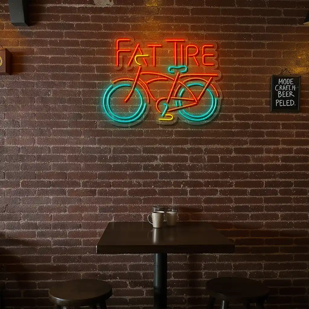 vibrant neon bicycle sign perfect for biking enthusiasts trendy vibrant neon bicycle sign perfect for biking enthusiasts trendy