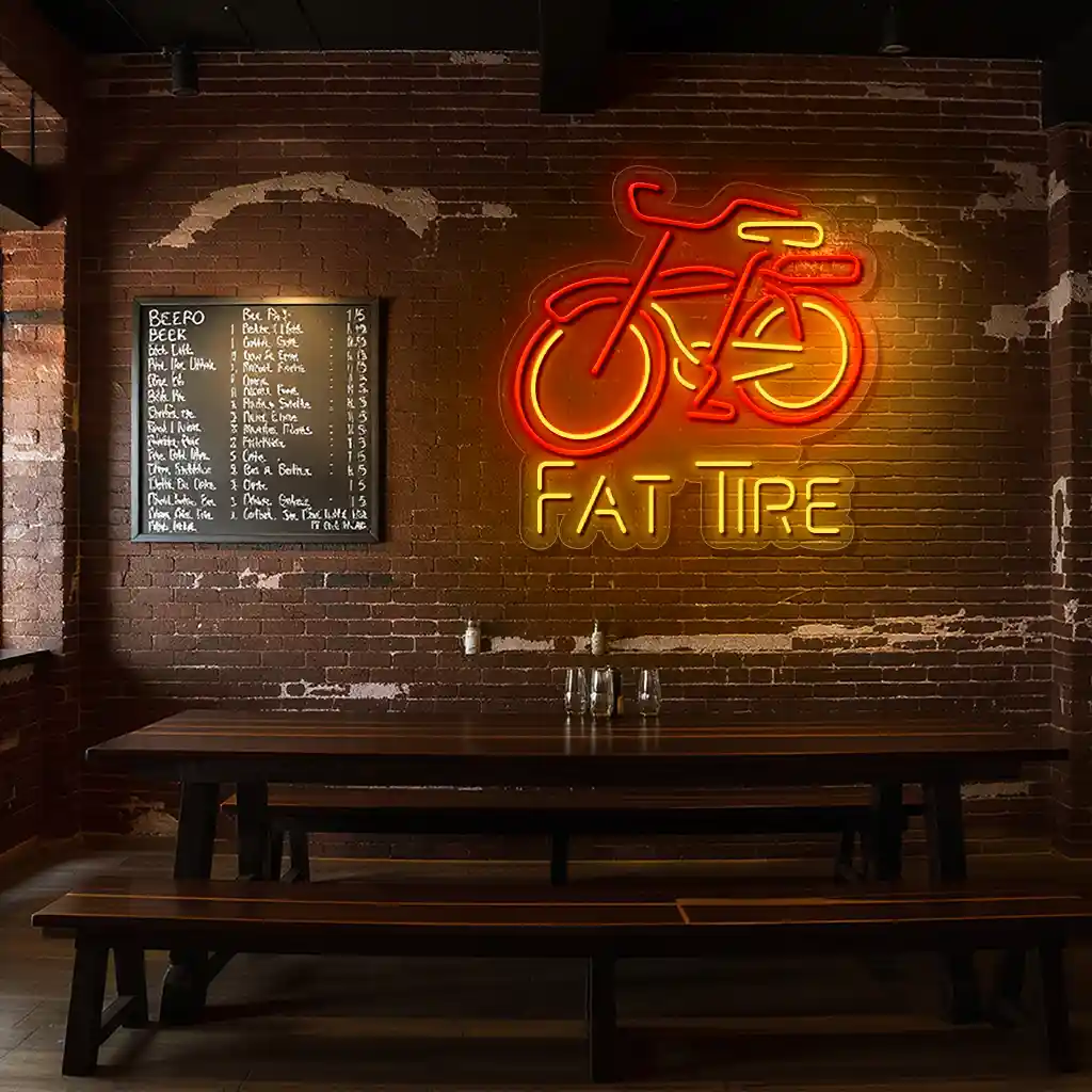 vibrant neon bike sign for fat tire perfect for cycling enthusiasts latest model vibrant neon bike sign for fat tire perfect for cycling enthusiasts latest model