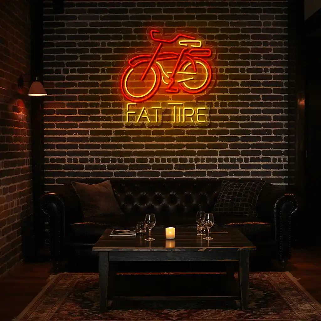 vibrant neon bike sign for fat tire perfect for cycling enthusiasts new arrival vibrant neon bike sign for fat tire perfect for cycling enthusiasts new arrival