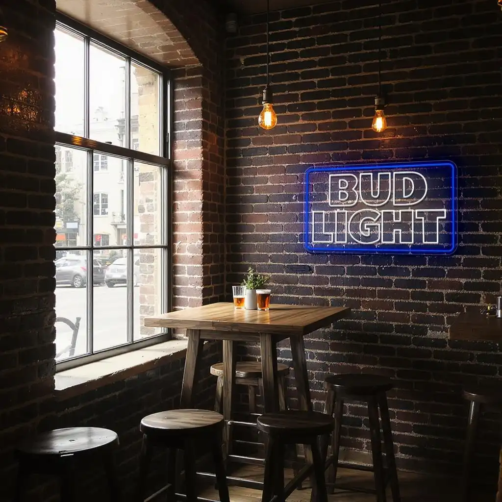 vibrant neon bud light sign for unique home bar decor trendy vibrant neon bud light sign for unique home bar decor trendy