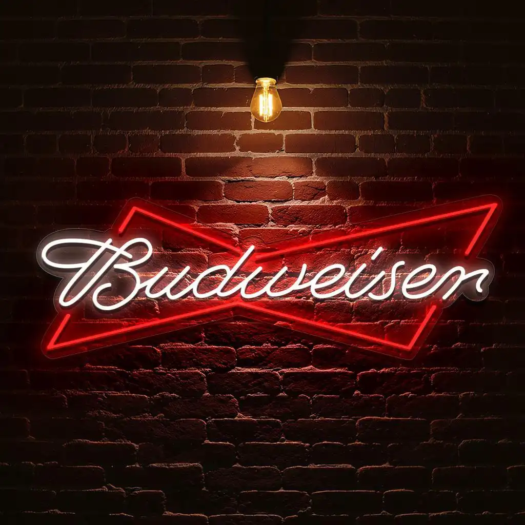 vibrant neon budweiser sign design for home or bar decor best selling vibrant neon budweiser sign design for home or bar decor best selling