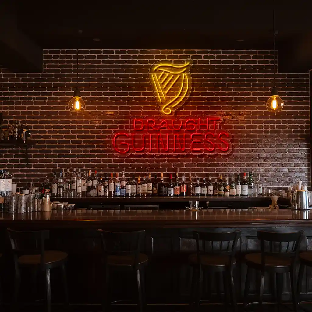 vibrant neon guinness sign design for bars and pubs fashion forward vibrant neon guinness sign design for bars and pubs fashion forward