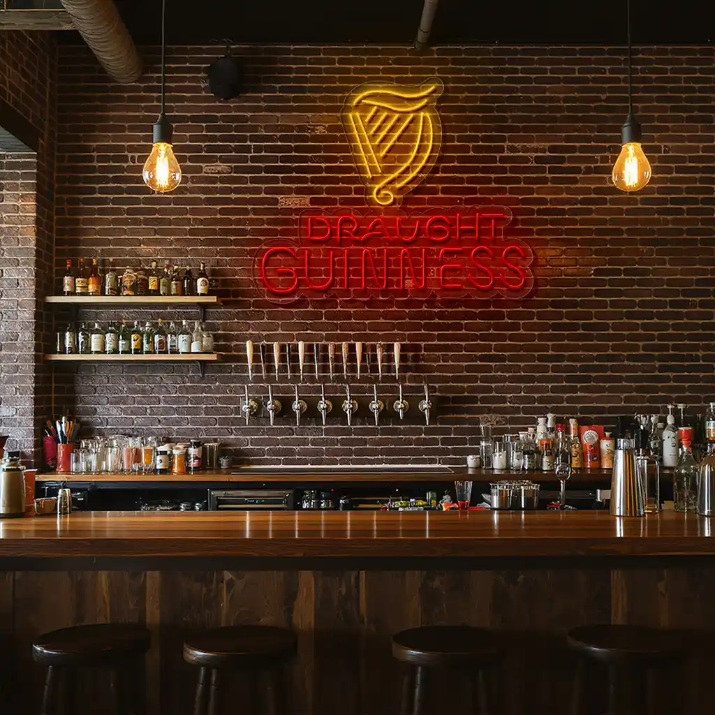 vibrant neon guinness sign design for bars and pubs high quality vibrant neon guinness sign design for bars and pubs high quality