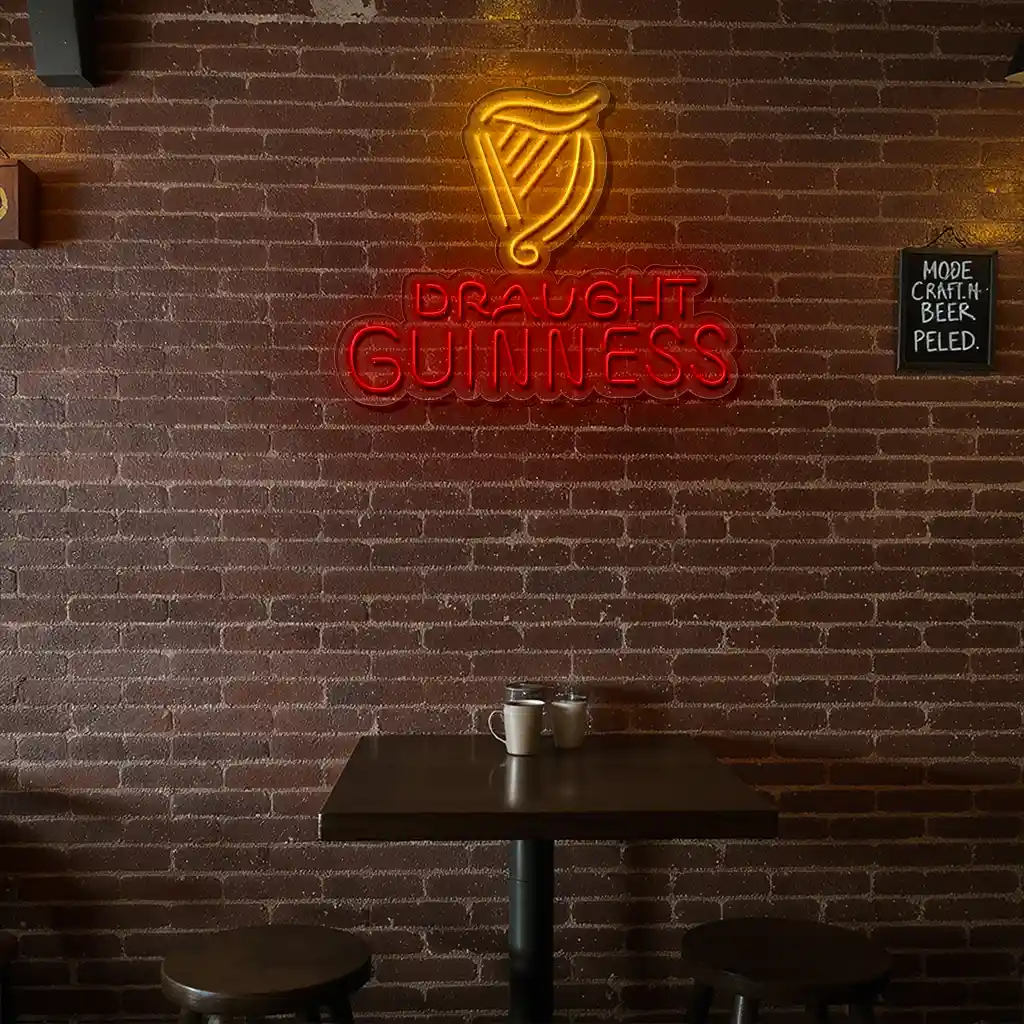 vibrant neon guinness sign design for bars and pubs trendy vibrant neon guinness sign design for bars and pubs trendy