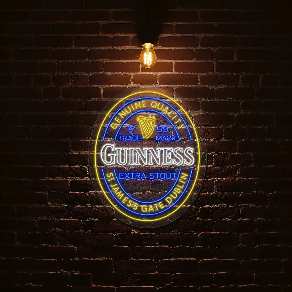 vibrant neon guinness sign perfect for pub and bar decor best selling vibrant neon guinness sign perfect for pub and bar decor best selling