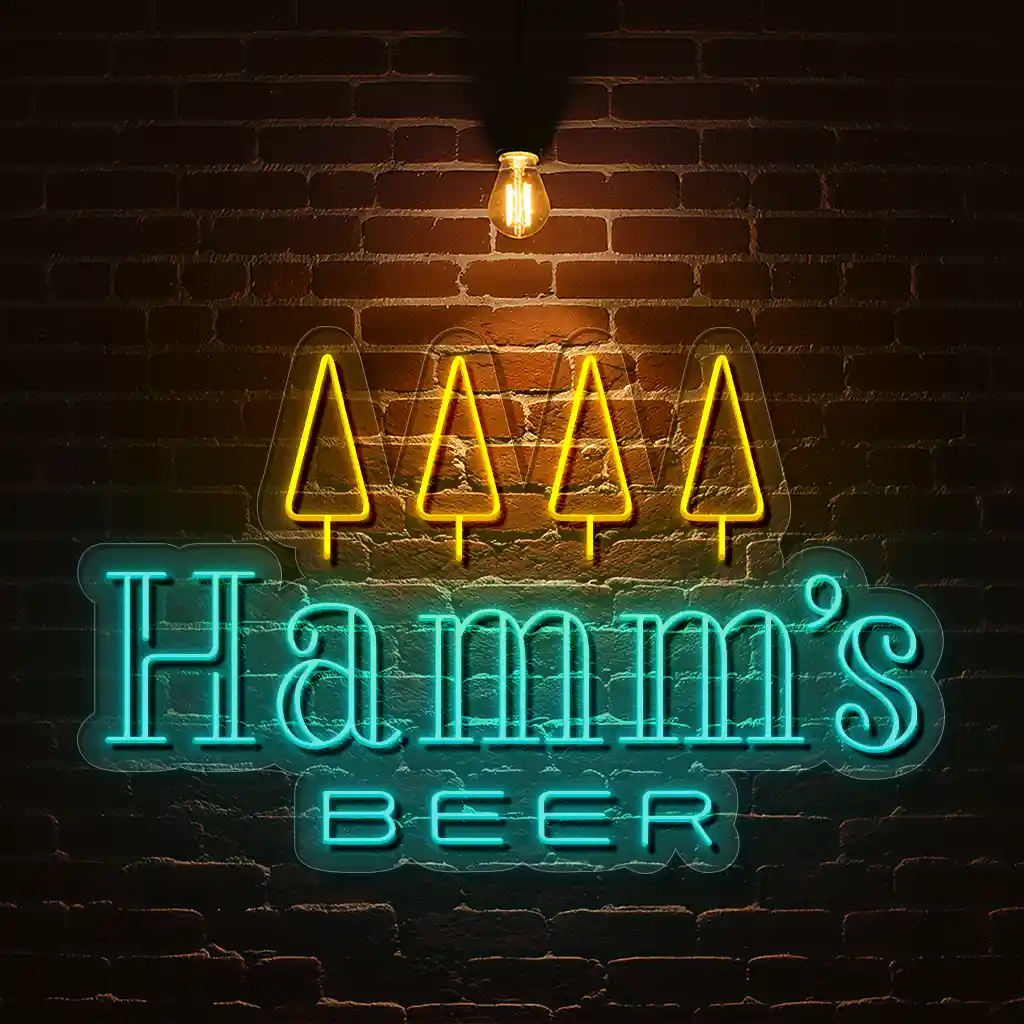 vibrant neon hamms beer sign with tree design for your space best selling vibrant neon hamms beer sign with tree design for your space best selling