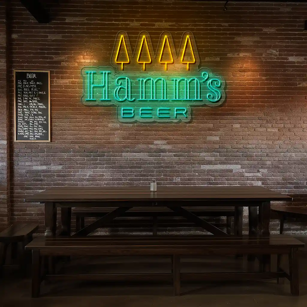 vibrant neon hamms beer sign with tree design for your space top rated vibrant neon hamms beer sign with tree design for your space top rated