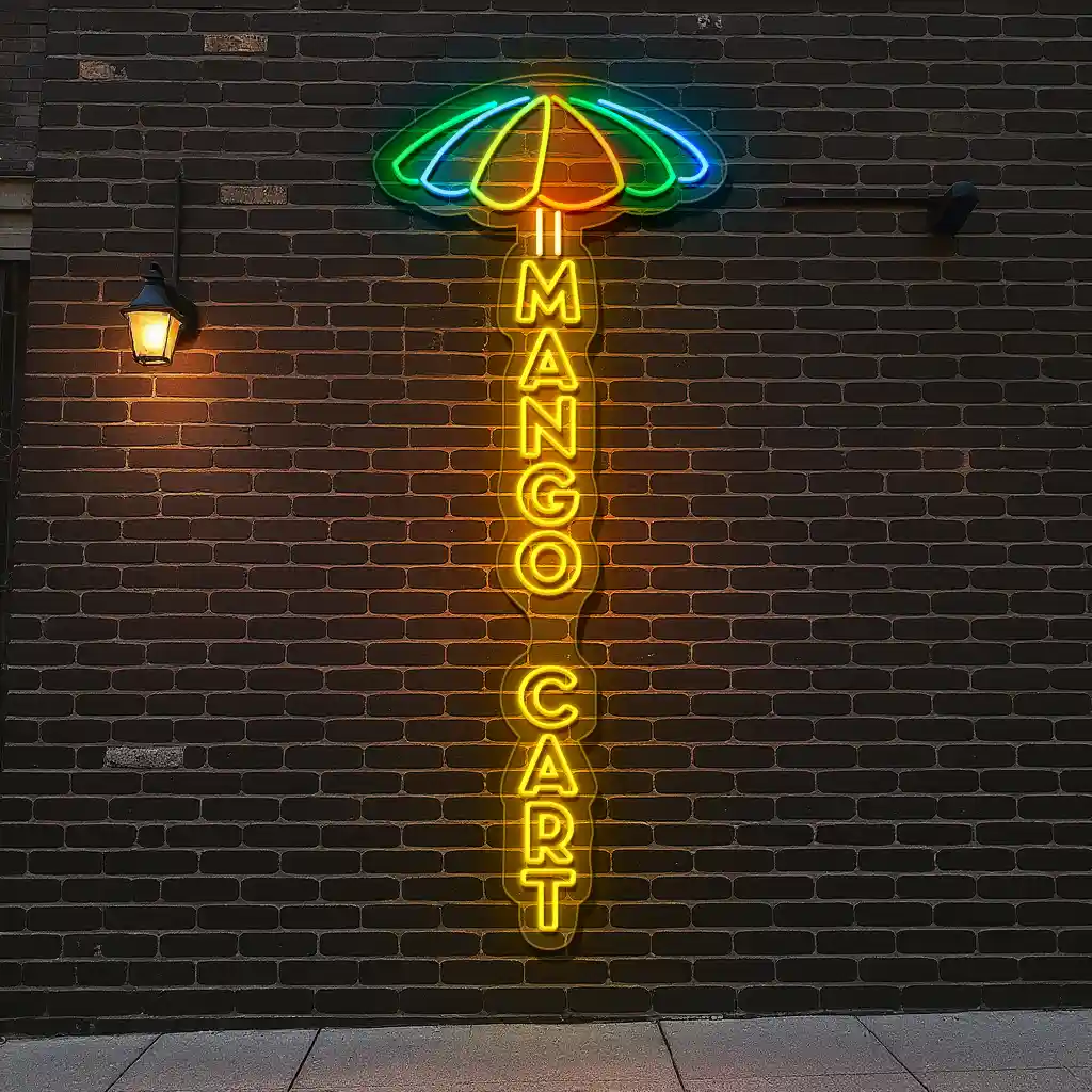 vibrant neon mango cart sign eye catching outdoor decor best selling vibrant neon mango cart sign eye catching outdoor decor best selling