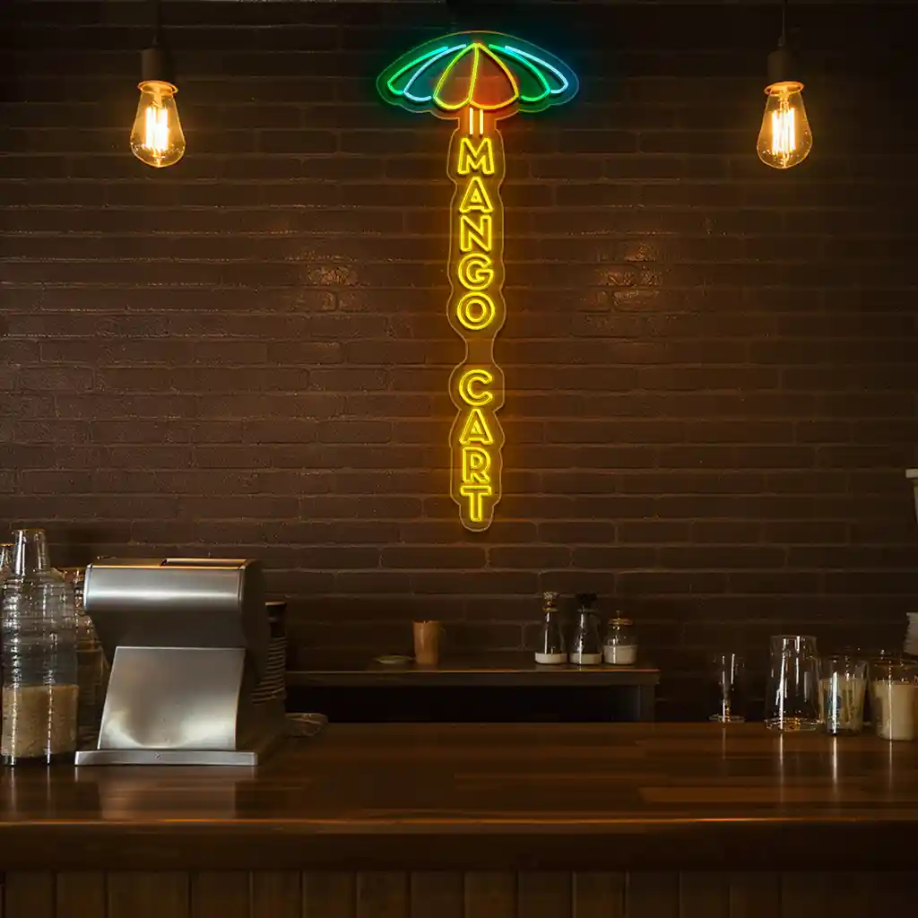 vibrant neon mango cart sign eye catching outdoor decor latest model vibrant neon mango cart sign eye catching outdoor decor latest model